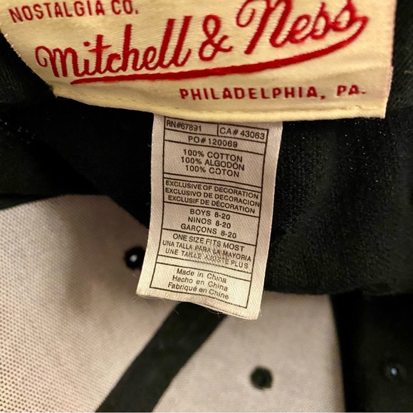 Ohio State Buckeyes Youth Mitchell & Ness Black Corduroy Script Snapback Hat - Picture 8 of 8